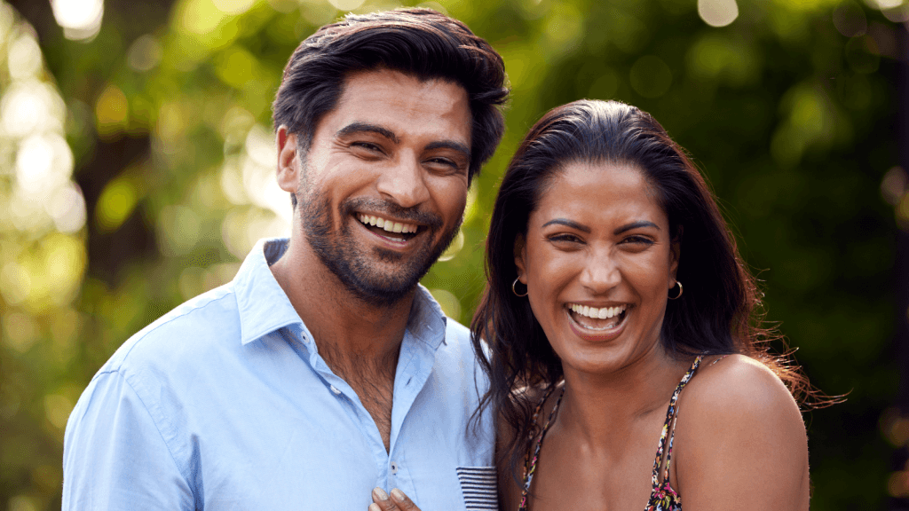 Loving couple outdoors